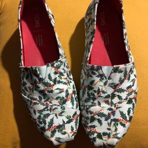TOMS Christmas slip-ons
